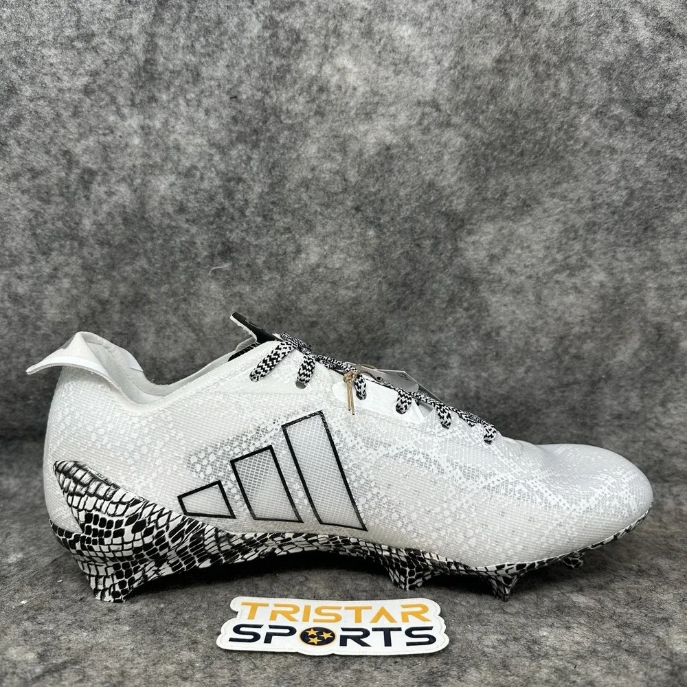 Adidas Adizero Electric 2 Football Cleats Mens Size 8 White Black IE8867